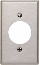 1-Gang Locking Wallplate, Standard Size, 302 Stainless Steel, Device Mount