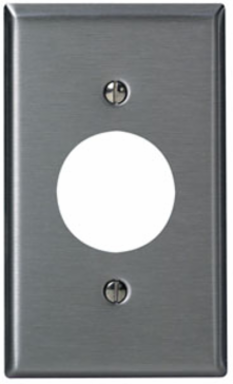 Oversized 1-Gang Wallplate, 1.406 Inch Hole, 302 Stainless Steel