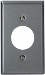 Oversized 1-Gang Wallplate, 1.406 Inch Hole, 302 Stainless Steel