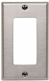 1-Gang Decora Wallplate Stainless Steel, Standard Size, Device Mount