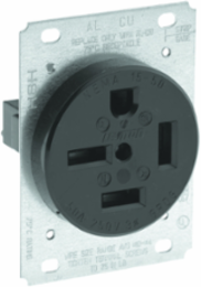 50 Amp Flush Mount Receptacle NEMA 15-50R 250 Volt Industrial Grade