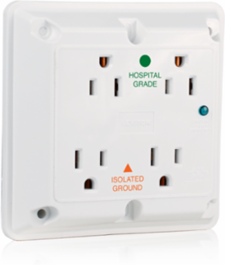 Surge Protected Quadruplex Receptacle 15 Amp 125 Volt Heavy Duty Hospital Grade