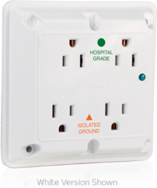 Surge Protected Quadruplex Receptacle 15 Amp 125 Volt Heavy Duty Hospital Grade