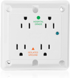 Surge Protected Quadruplex Receptacle 15 Amp 125 Volt Heavy Duty Hospital Grade