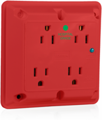 Surge Protected Quadruplex Receptacle 15 Amp 125 Volt Heavy-Duty Hospital Grade