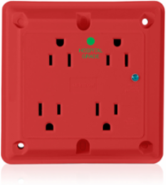 Surge Protected Quadruplex Receptacle 15 Amp 125 Volt Heavy-Duty Hospital Grade