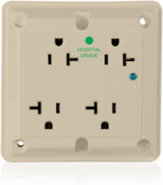 Surge Protected Quadruplex Receptacle, 20 Amp, 125 Volt, Heavy-Duty Hospital Grade