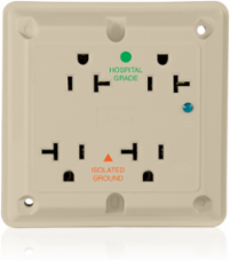 20 Amp 125 Volt Heavy-Duty Hospital Grade Surge Protected Quadruplex Receptacle
