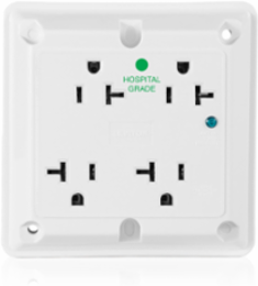 20 Amp Heavy-Duty Hospital Grade 4-in-1 Surge Protective Quadruplex Receptacle