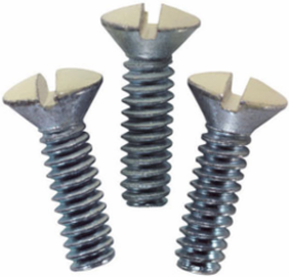 1/2 Inch Long 6-32 Milled Replacement Wallplate Screws, Ivory