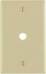 1-Gang 406 Inch Hole Device Telephone/Cable Wallplate, Standard Size, Ivory
