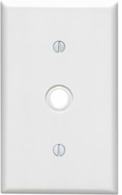1-Gang Standard Size Thermoset Wallplate for Hole Device, Ivory