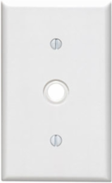 1-Gang Standard Size Thermoset Wallplate for Hole Device, Ivory