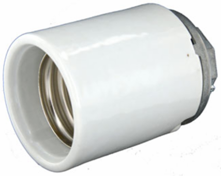 Porcelain Mogul Base Incandescent Lampholder 1500W-600V with Cap & Liner