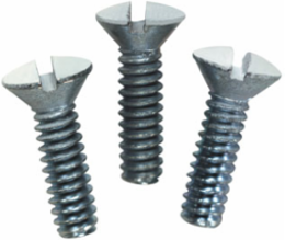 1/2 Inch Long 6-32 Thread Oval Head Milled Slot Wallplate Screws, White