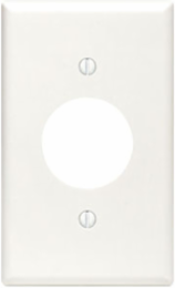 1-Gang 1.406 Inch Outlet Wallplate, Standard Size, Thermoset Plastic, White