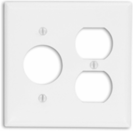 2-Gang Combination Wallplate, Standard Size, Painted Metal, UL/CSA Certified