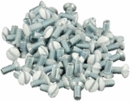 5/16 Inch Long 6-32 Milled Replacement Wallplate Screws, White