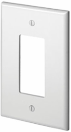 1-Gang Oversized Decora Wallplate, Thermoset Plastic, White