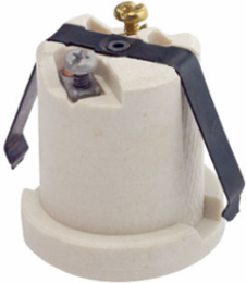 Medium Base Keyless Unglazed Porcelain Lampholder, 250 Volt, 660W, Back Wired