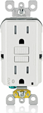 15 Amp Tamper-Resistant AFCI Outlet with Bluetooth, 125 Volt, Wallplate Included