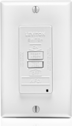 20 Amp Blank Face AFCI Receptacle with LED Indicator, 125 Volt, Self-Grounding