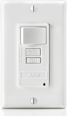 Combination AFCI/Switch with LED Indicator Light, 15 Amp, 125 Volt
