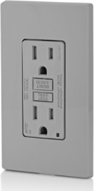 15 Amp Tamper-Resistant AFCI Outlet with LED Indicator, Gray