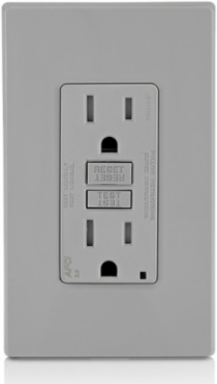 15 Amp Tamper-Resistant AFCI Outlet with LED Indicator, Gray