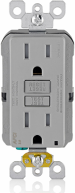 15 Amp Tamper-Resistant AFCI Outlet with LED Indicator, Gray