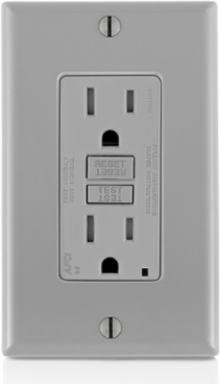 15 Amp Tamper-Resistant AFCI Outlet with LED Indicator, Gray