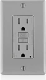 15 Amp Tamper-Resistant AFCI Outlet with LED Indicator, Gray