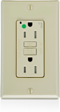 15 Amp Hospital Grade AFCI Receptacle, Tamper-Resistant, Ivory, 125 Volt