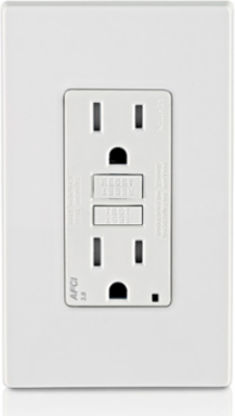 15 Amp Tamper-Resistant AFCI Outlet with LED Indicator, 125 Volt