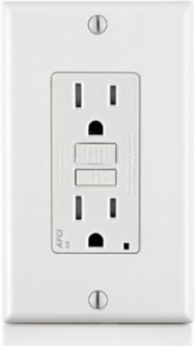15 Amp Tamper-Resistant AFCI Outlet with LED Indicator, 125 Volt