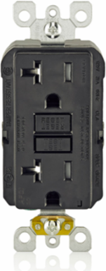 20 Amp Tamper-Resistant AFCI Outlet with LED Indicator, 125 Volt, Back & Side Wired, Black