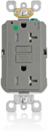 20 Amp AFCI Hospital Grade Tamper-Resistant Receptacle, NEMA 5-20R, Gray