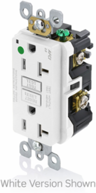 20 Amp AFCI Duplex Receptacle, Hospital Grade, Tamper-Resistant, 125 Volt