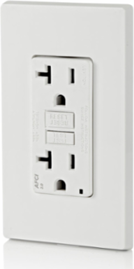 20 Amp Tamper-Resistant AFCI Outlet, 125 Volt, Duplex Receptacle with LED Indicator