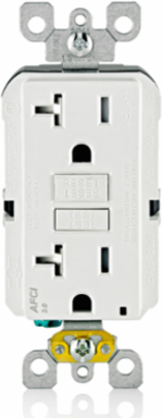 20 Amp Tamper-Resistant AFCI Outlet, 125 Volt, Duplex Receptacle with LED Indicator