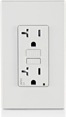 20 Amp Tamper-Resistant AFCI Outlet, 125 Volt, Duplex Receptacle with LED Indicator