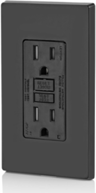 15 Amp Self-Test Tamper-Resistant AFCI/GFCI Outlet with LED Indicator, Black
