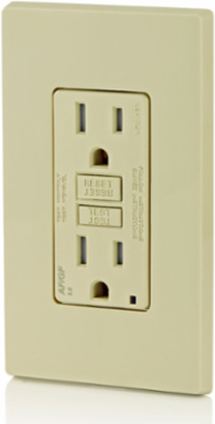 15 Amp Self-Test Tamper-Resistant Dual-Function AFCI/GFCI Outlet, Ivory