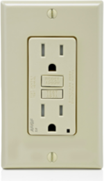 15 Amp Self-Test Tamper-Resistant Dual-Function AFCI/GFCI Outlet, Ivory