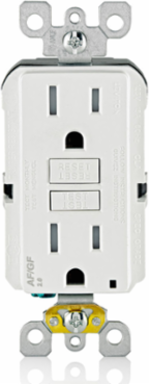 15 Amp Dual-Function AFCI/GFCI Outlet - 125 Volt, Tamper-Resistant, White