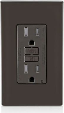 15 Amp Self-Test Tamper-Resistant AFCI/GFCI Outlet - 125 Volt, Dual Function, Brown