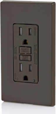 15 Amp Self-Test Tamper-Resistant AFCI/GFCI Outlet - 125 Volt, Dual Function, Brown
