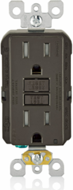 15 Amp Self-Test Tamper-Resistant AFCI/GFCI Outlet - 125 Volt, Dual Function, Brown