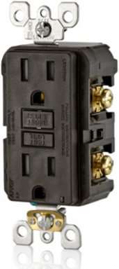 15 Amp Self-Test Tamper-Resistant AFCI/GFCI Outlet - 125 Volt, Dual Function, Brown