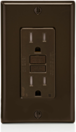 15 Amp Self-Test Tamper-Resistant AFCI/GFCI Outlet - 125 Volt, Dual Function, Brown